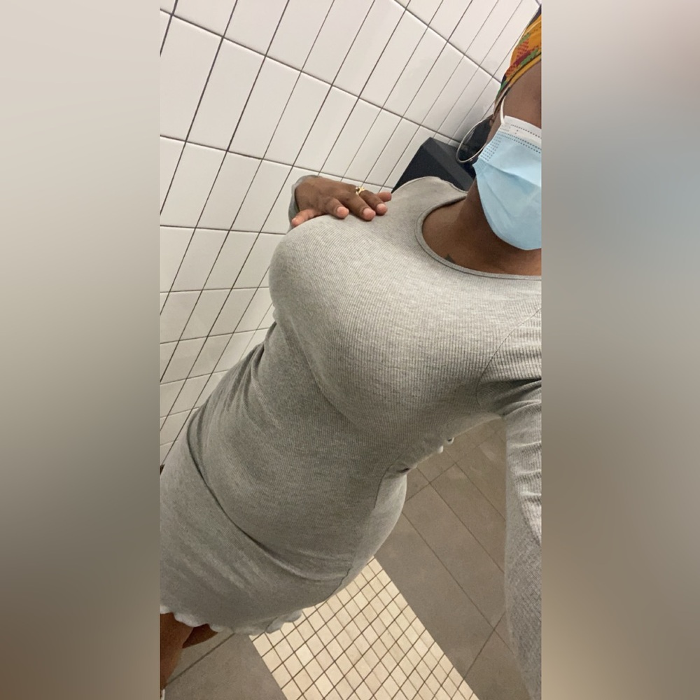 SHEIN Gray Ruched Casual Dress - Picture 2 of 6